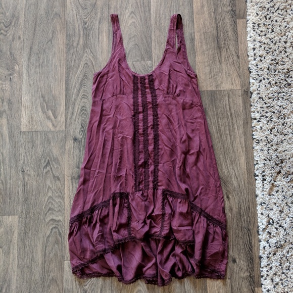 Free People Dresses & Skirts - FREE PEOPLE Maroon Burgundy Parisian Slip Dress XS